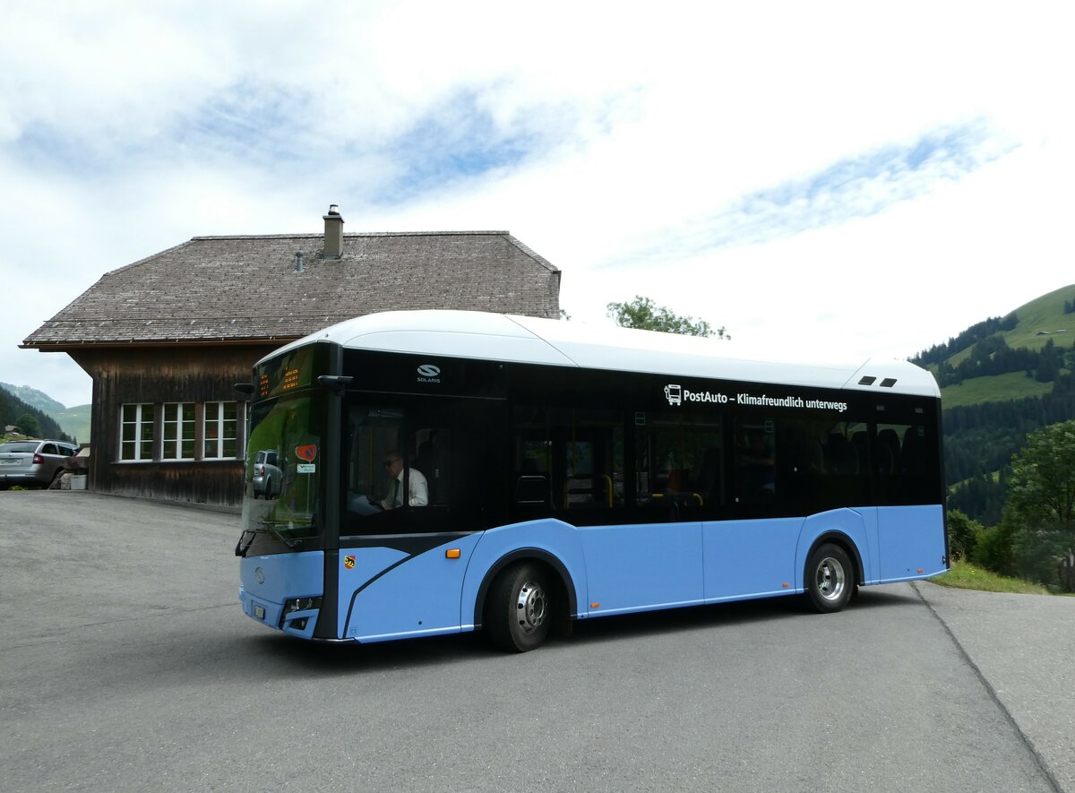 (252'186) - PostAuto Bern - BE 90'275/PID 11'795 - Solaris (ex BE 610'546) am 1. Juni 2023 in Abl�ndschen, Chappelematte 
