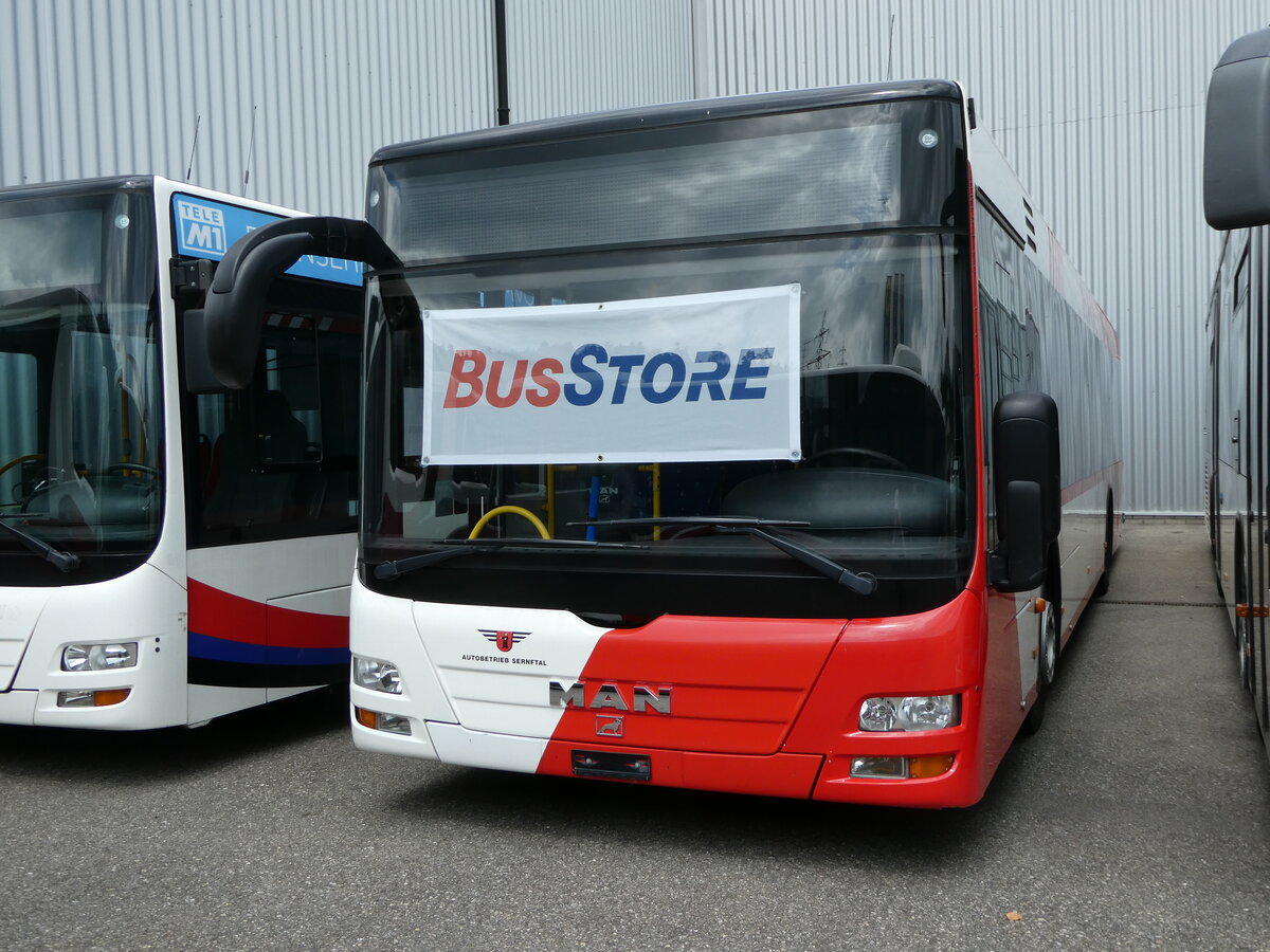 (252'303) - AS Engi - Nr. 2 - MAN (ex WilMobil, Wil Nr. 255; ex Vorf�hrfahrzeug) am 2. Juli 2023 in Winterthur, EvoBus