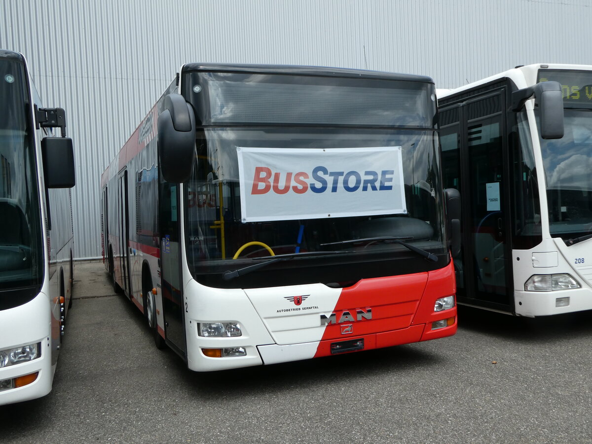 (252'304) - AS Engi - Nr. 2 - MAN (ex WilMobil, Wil Nr. 255; ex Vorf�hrfahrzeug) am 2. Juli 2023 in Winterthur, EvoBus