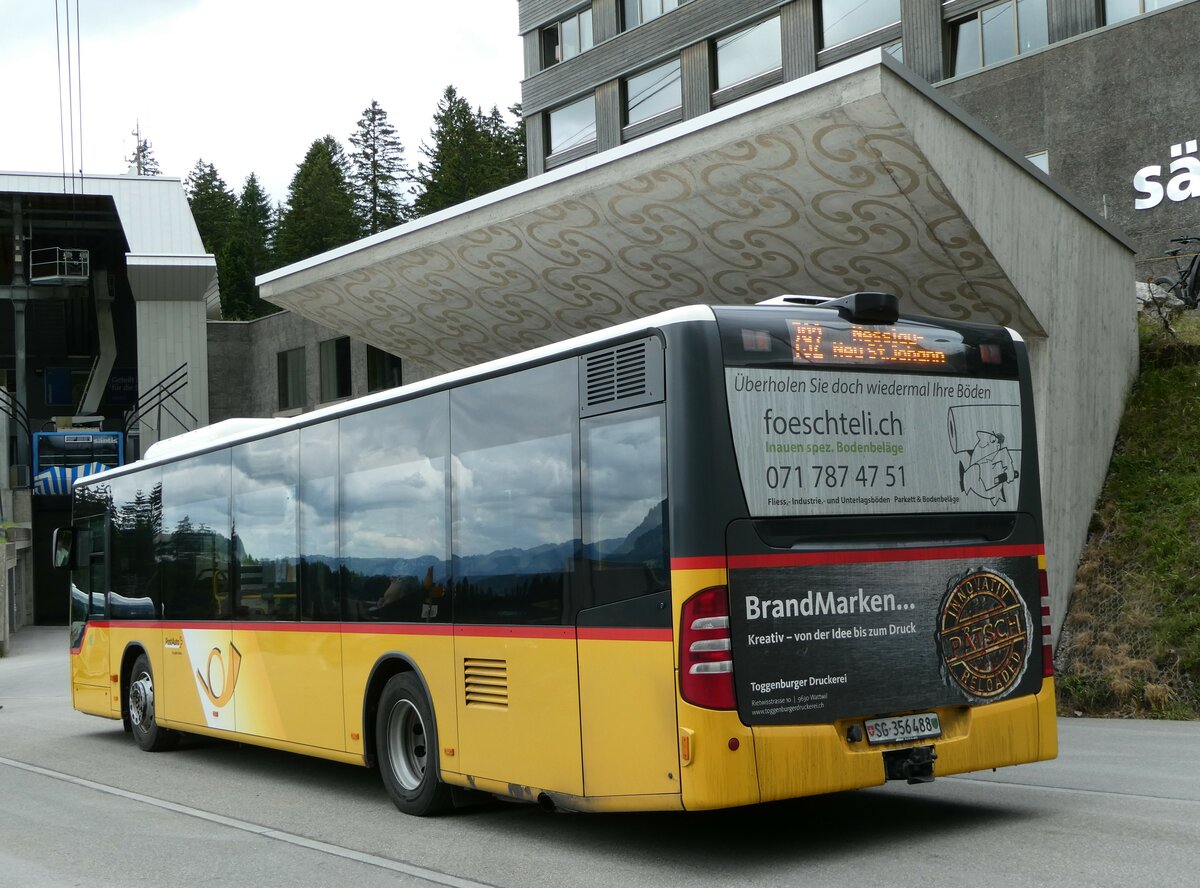 (252'346) - PostAuto Ostschweiz - SG 356'488/PID 5690 - Mercedes (ex Schmidt, Oberb�ren) am 4. Juli 2023 in Schw�galp, S�ntis-Schwebebahnen