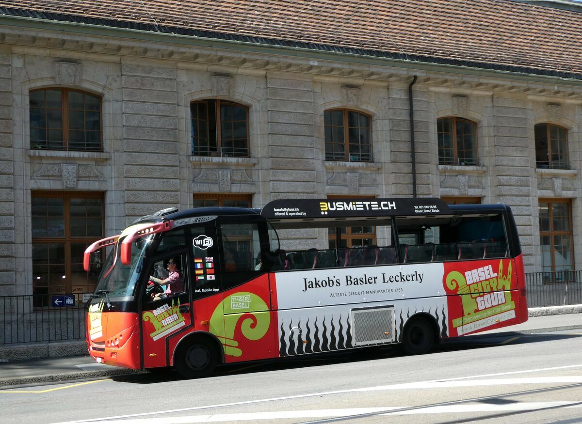(252'397) - Busmiete, M�nchenstein - BS 38'696 - StaCo am 7. Juli 2023 beim Bahnhof Basel