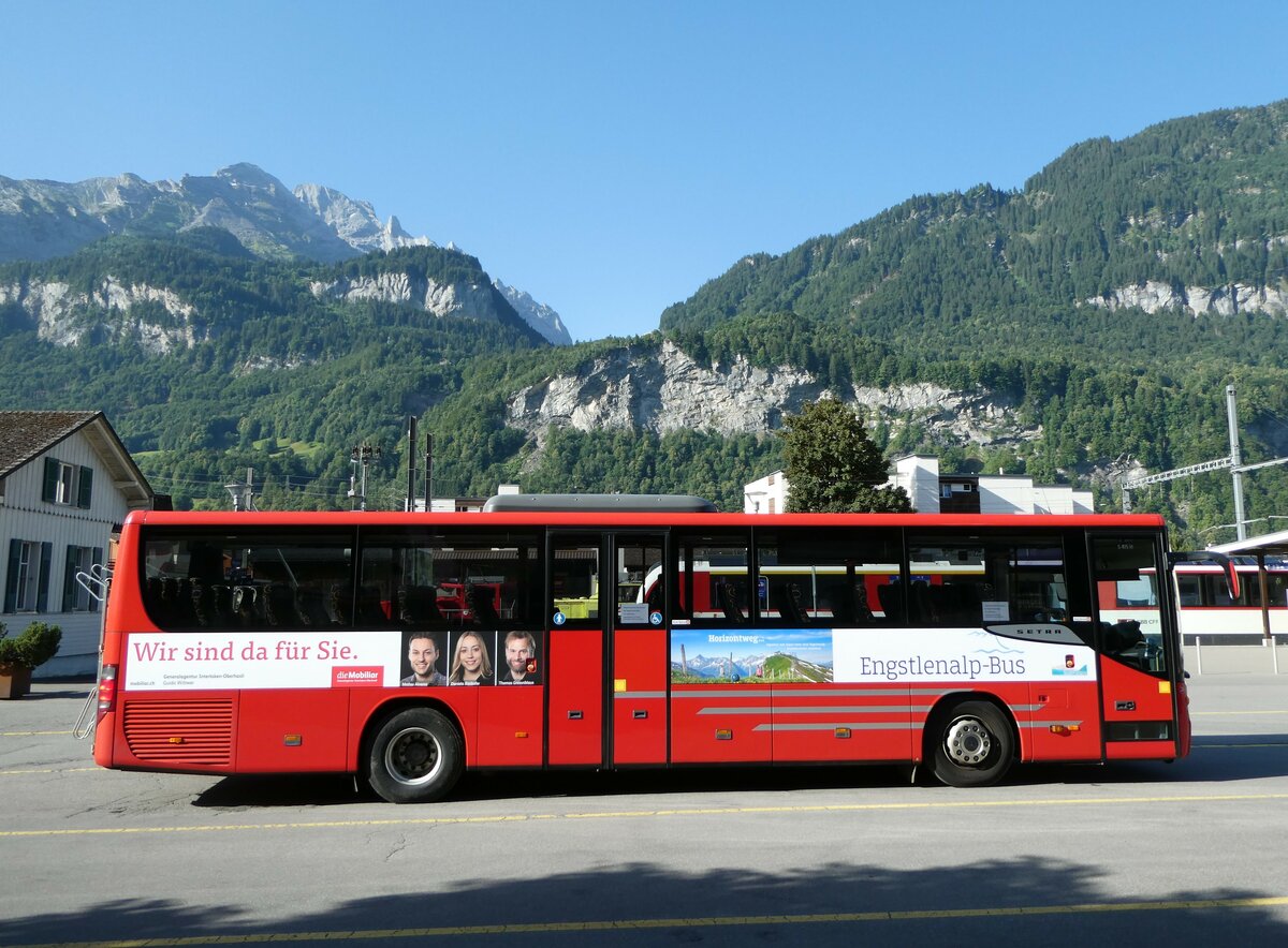 (252'533) - AFA Adelboden - Nr. 24/BE 26'701/PID 10'040 - Setra am 9. Juli 2023 in Meiringen, Postautostation (Einsatz: PostAuto f�r Engstlenalp-Bus)
