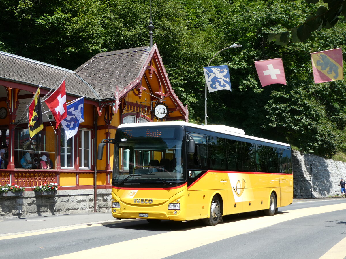 (252'653) - Fl�ck, Brienz - Nr. 9/BE 156'358/PID 10'644 - Iveco am 14. Juli 2023 beim Bahnhof Brienz