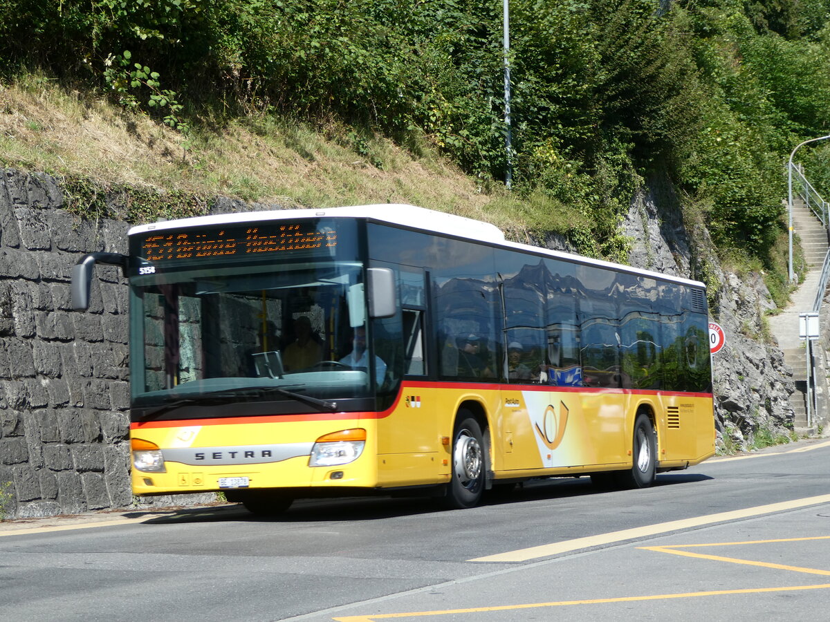 (252'669) - Fl�ck, Brienz - Nr. 0/BE 13'878/PID 5154 - Setra am 14. Juli 2023 beim Bahnhof Brienz