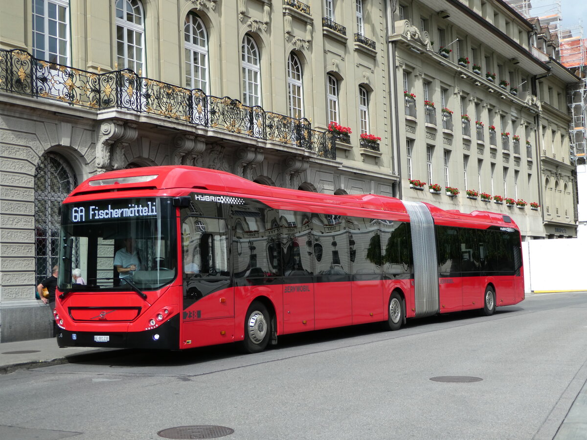 (252'953) - Bernmobil, Bern - Nr. 238/BE 881'238 - Volvo am 24. Juli 2023 in Bern, Bundesplatz