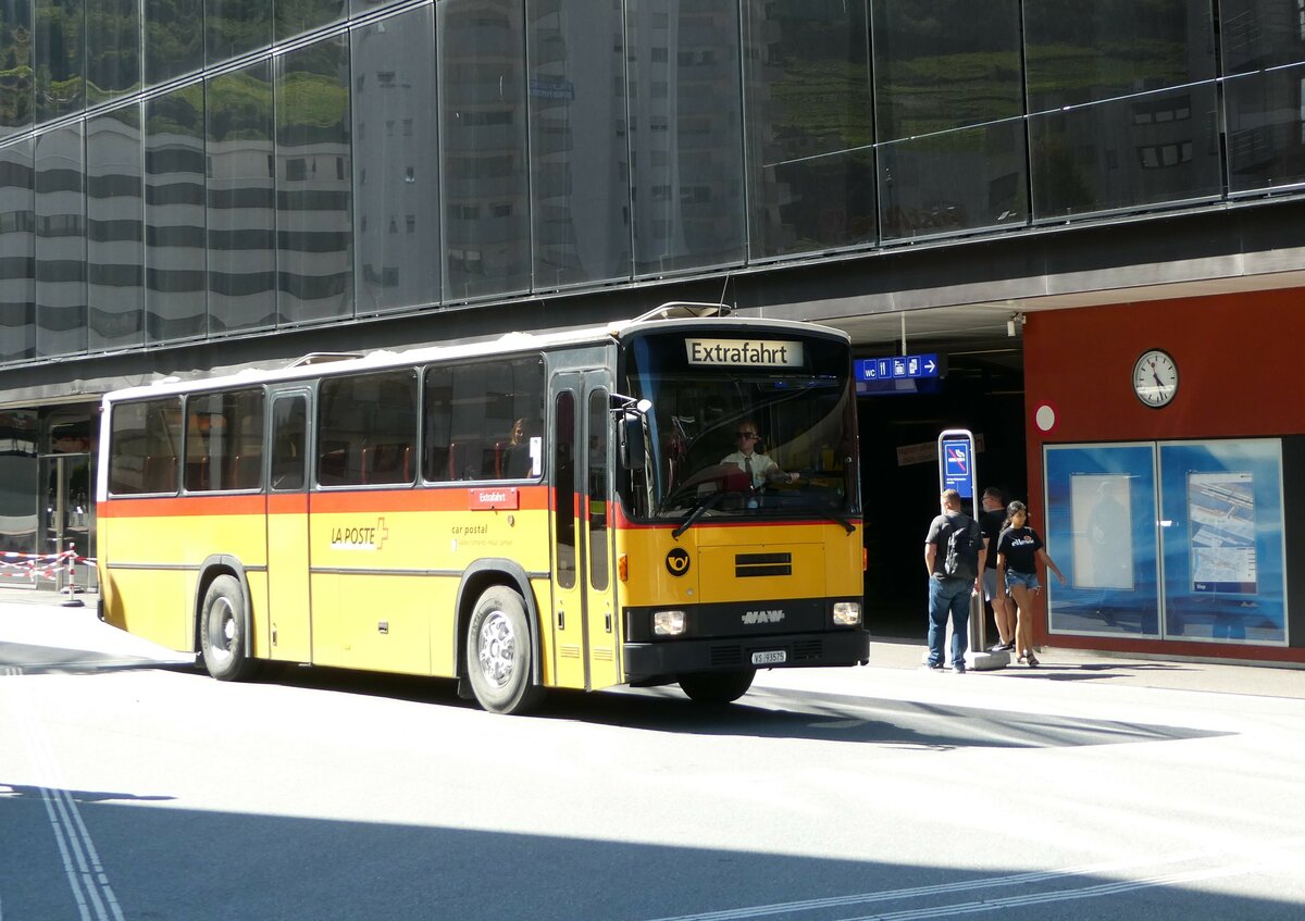 (253'233) - Oser, B�rchen - VS 93'575 - NAW/Lauber (ex Epiney, Ayer PID 1076) am 30. Juli 2023 beim Bahnhof Visp