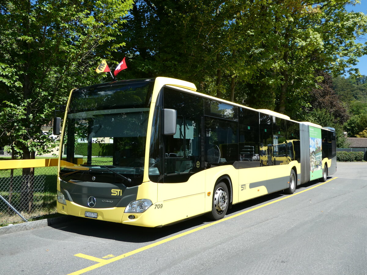 (253'296) - STI Thun - Nr. 709/BE 865'709 - Mercedes am 2. August 2023 bei der Schiffl�ndte Thun