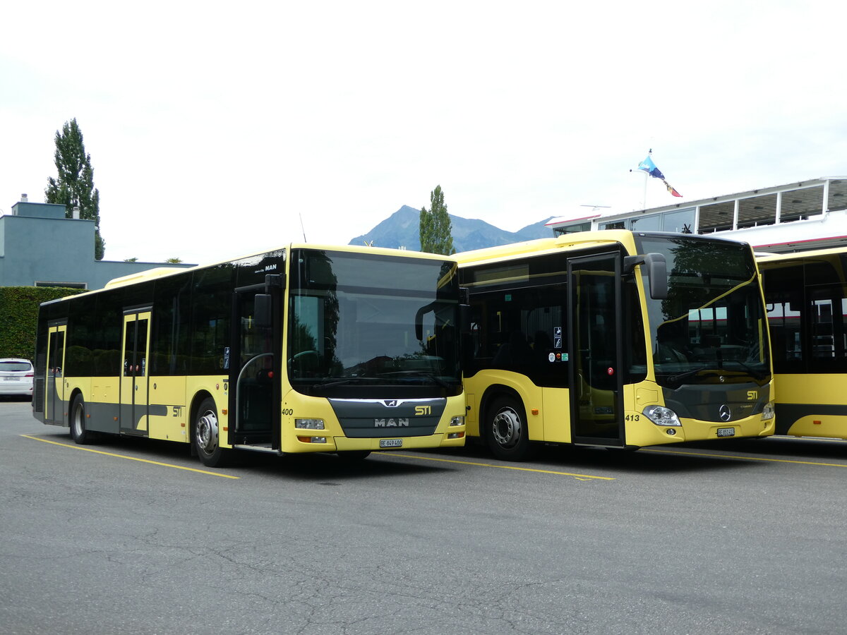 (253'532) - STI Thun - Nr. 400/BE 849'400 - MAN am 8. August 2023 bei der Schiffl�ndte Thun