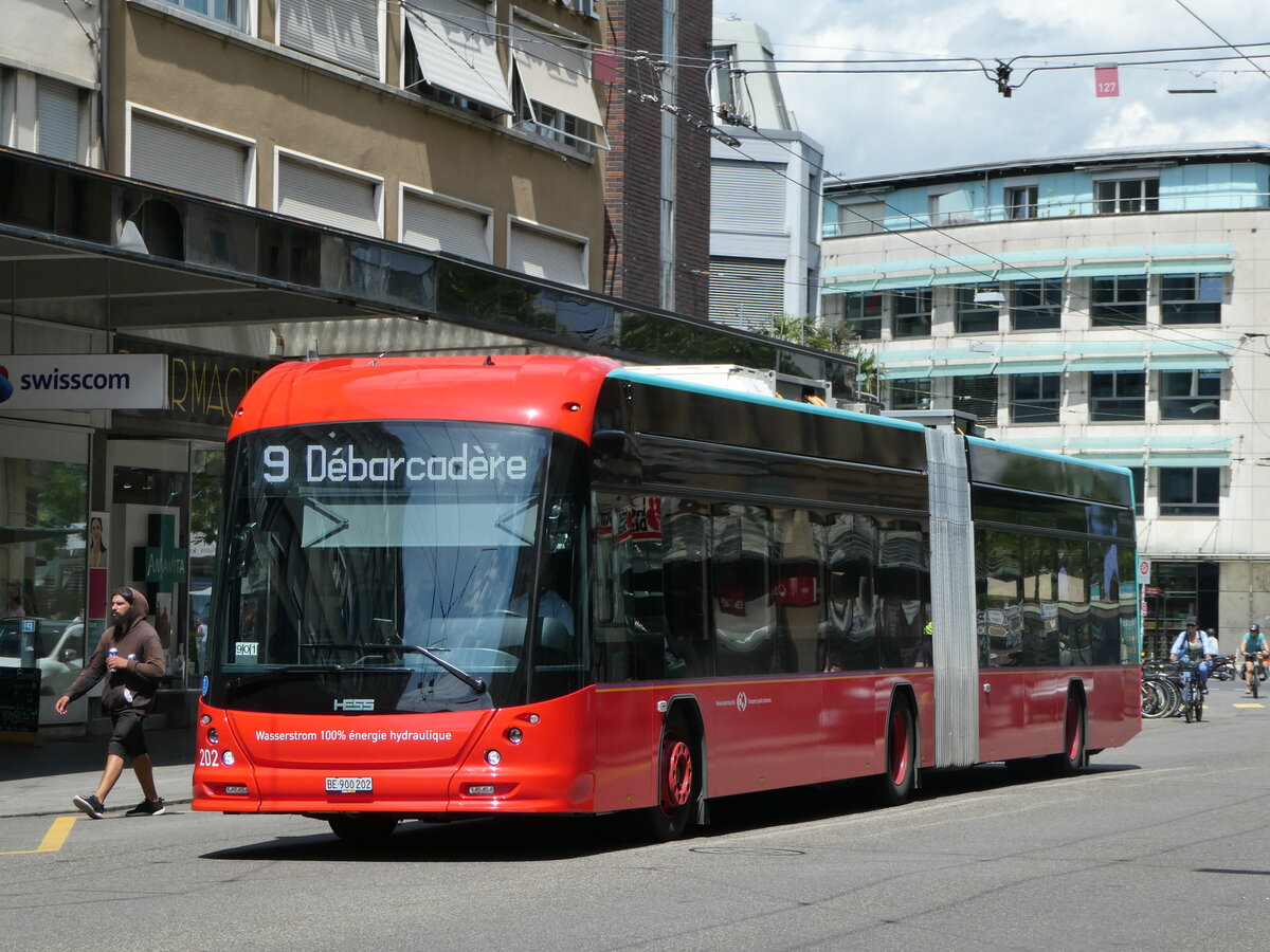 (253'722) - VB Biel - Nr. 202/BE 900'202 - Hess am 12. August 2023 beim Bahnhof Biel