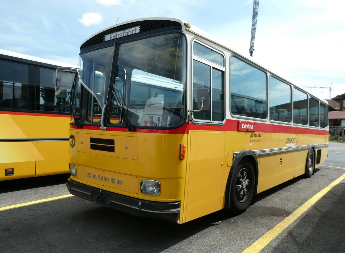 (253'788) - Eichenberger, B�singen - Saurer/R&J (ex Schlapp, Cottens; ex Ruklic, Schaffhausen; ex Heim, Flums PID 2717; ex Frigg, Zernez; ex P 24'279) am 13. August 2023 in Kerzers, Interbus