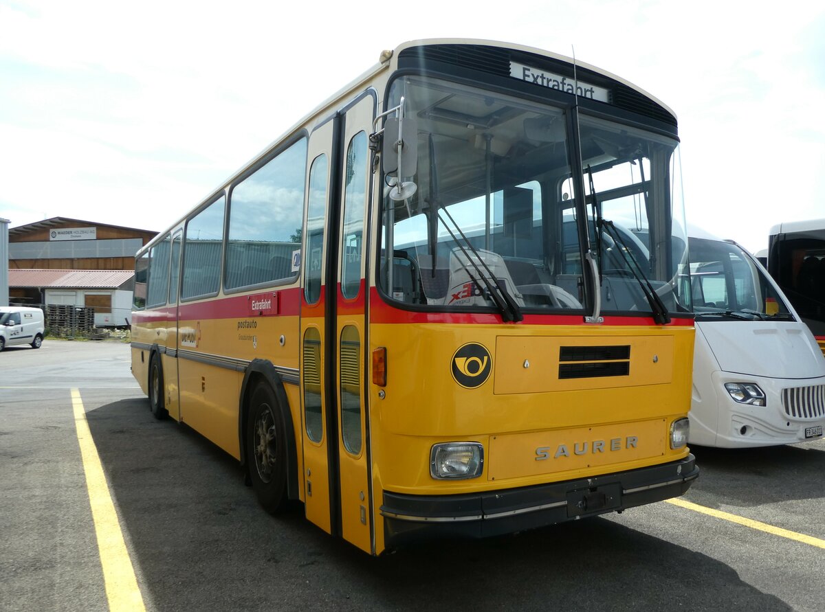 (253'789) - Eichenberger, B�singen - Saurer/R&J (ex Schlapp, Cottens; ex Ruklic, Schaffhausen; ex Heim, Flums PID 2717; ex Frigg, Zernez; ex P 24'279) am 13. August 2023 in Kerzers, Interbus