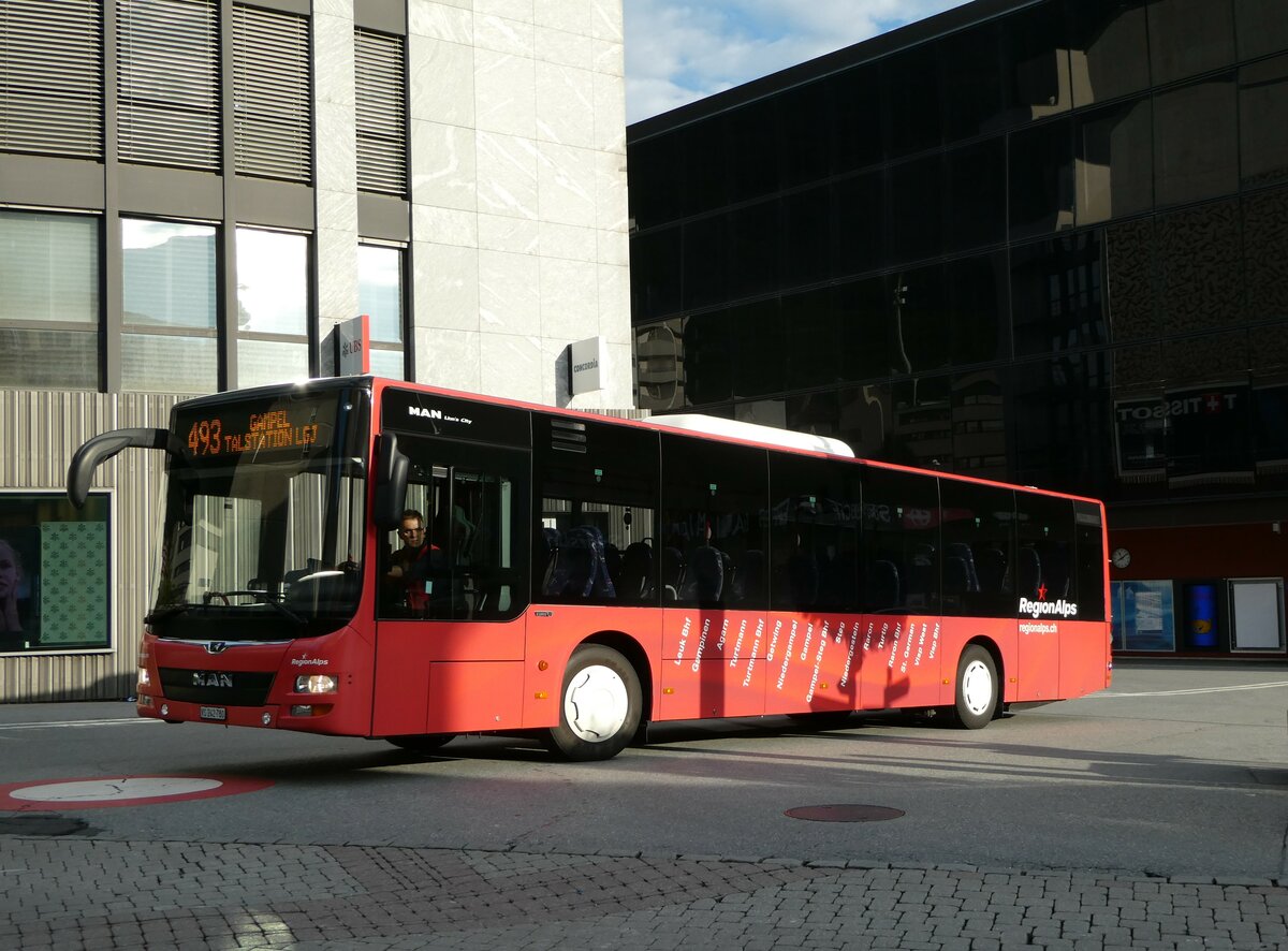 (253'804) - Ruffiner, Turtmann - VS 242'780 - MAN am 15. August 2023 beim Bahnhof Visp