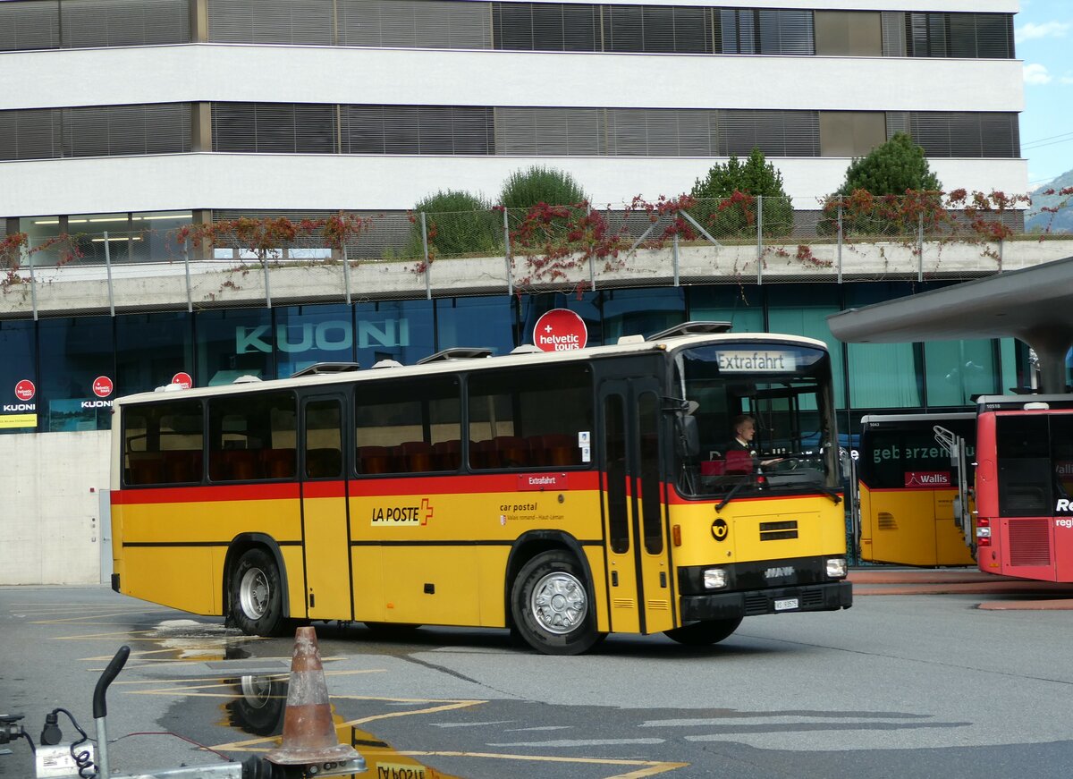 (253'815) - Oser, B�rchen - VS 93'575 - NAW/Lauber (ex Epiney, Ayer PID 1076) am 15. August 2023 beim Bahnhof Visp