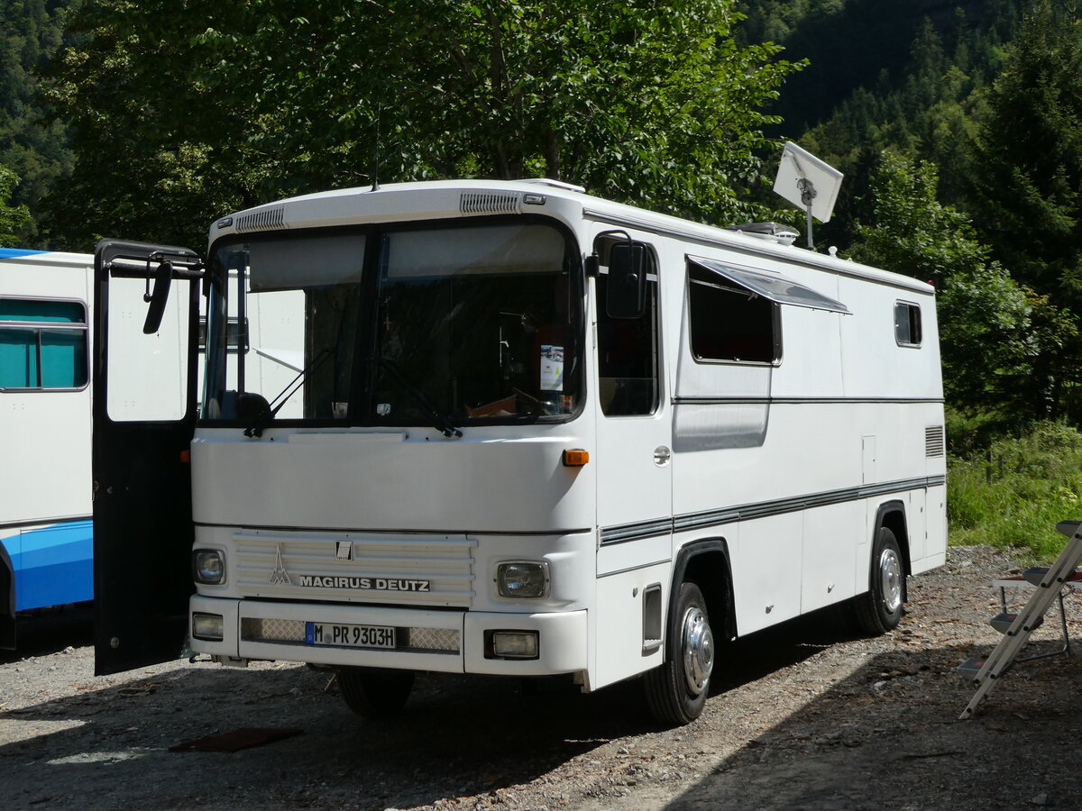 (253'941) - Aus Deutschland: Pascher, M�nchen - M-PR 9303H - Magirus-Deutz am 19. August 2023 in Hoch-Ybrig, Talstation Weglosen