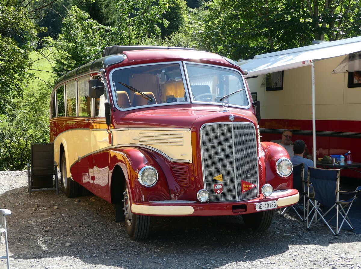 (253'944) - W�thrich, Ursenbach - BE 10'185 - Mercedes/R&J (ex Gunzinger, Welschenrohr) am 19. August 2023 in Hoch-Ybrig, Talstation Weglosen
