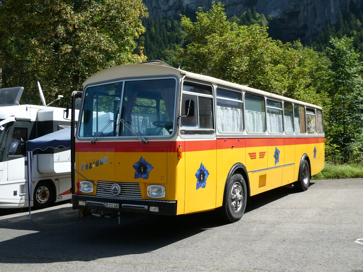 (253'958) - G�hwiler, Birmensdorf - ZH 311'480 - Saurer/T�scher (ex AVG Grindelwald Nr. 12; ex Steiger, Schlatt) am 19. August 2023 in Hoch-Ybrig, Talstation Weglosen