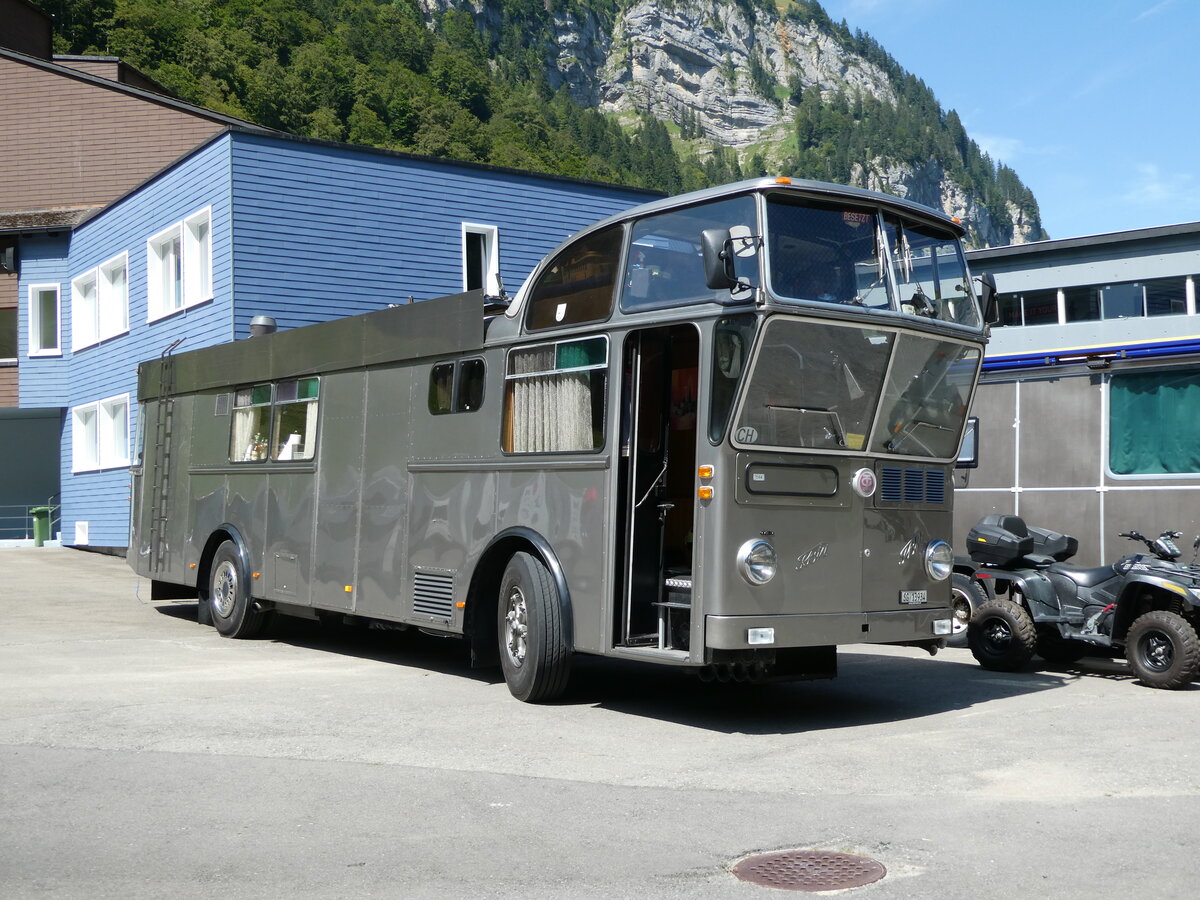(253'968) - Schneider, Schmerikon - SG 13'934 - FBW/T�scher Hochlenker (ex Basler, Hofstetten; ex VBZ Z�rich Nr. 244) am 19. August 2023 in Hoch-Ybrig, Talstation Weglosen