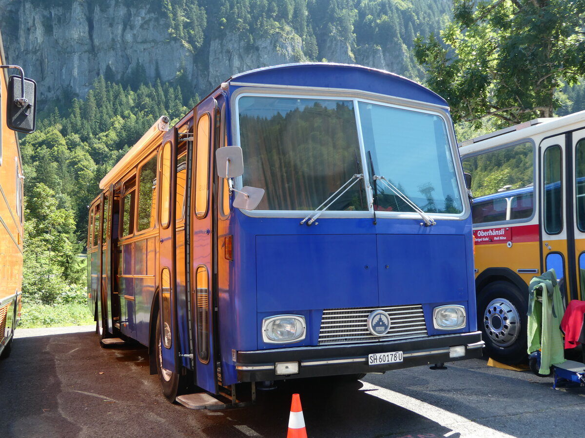 (254'024) - Ruch, Schaffhausen - SH 60'178 U - Saurer/T�scher (ex AAGU Altdorf Nr. 1; ex Sigrist, Fl�elen) am 19. August 2023 in Hoch-Ybrig, Talstation Weglosen