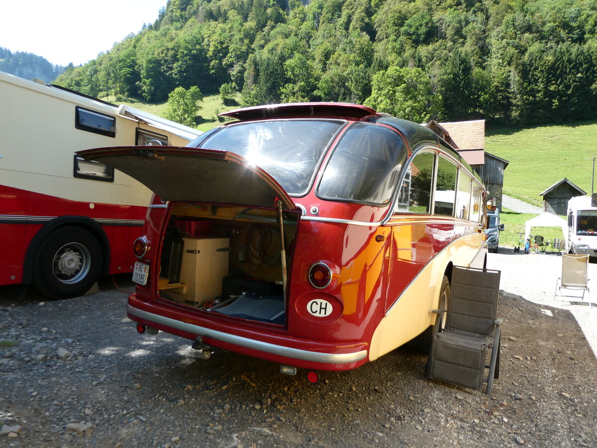 (254'034) - W�thrich, Ursenbach - BE 10'185 - Mercedes/R&J (ex Gunzinger, Welschenrohr) am 19. August 2023 in Hoch-Ybrig, Talstation Weglosen