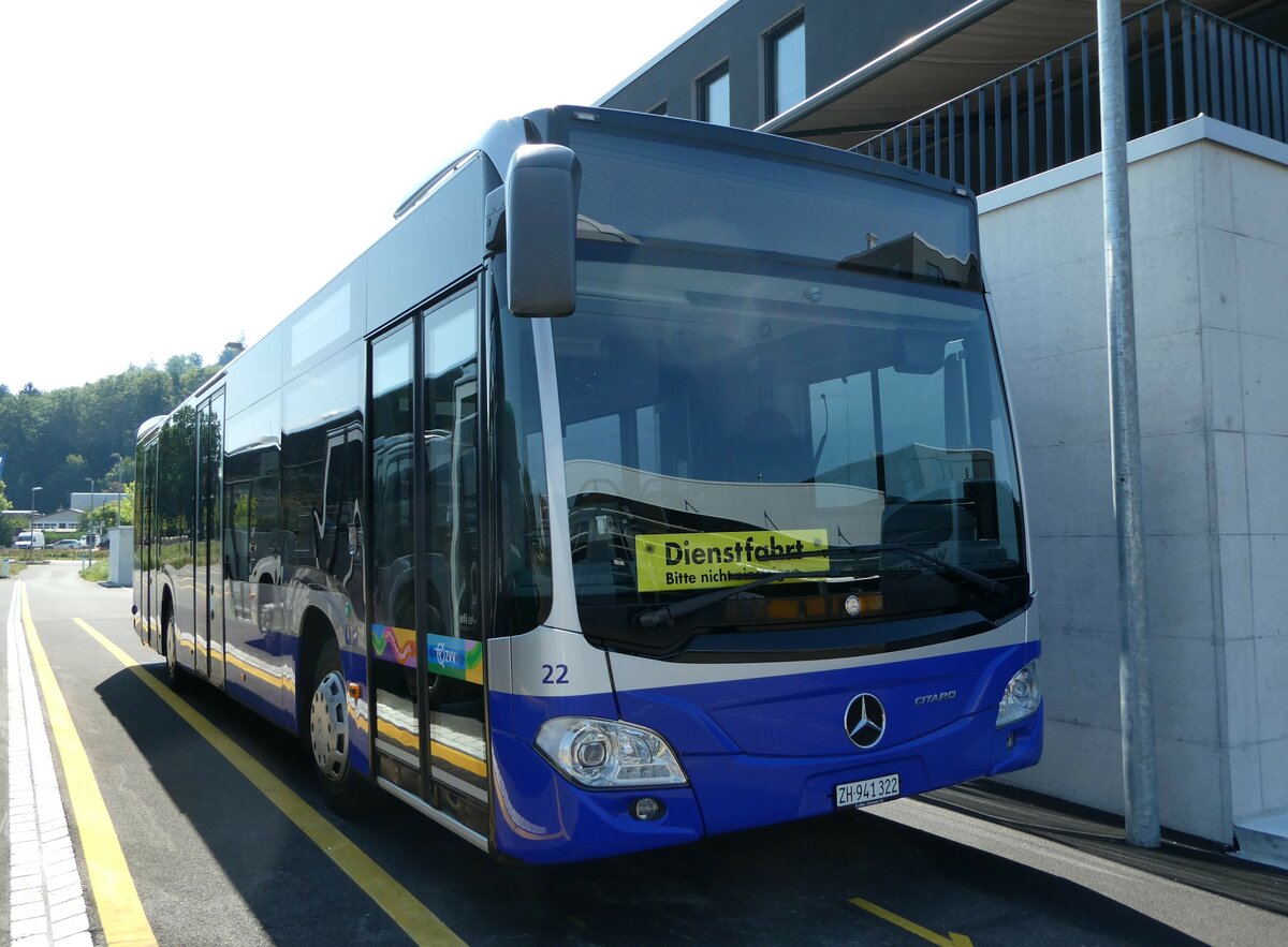 (254'086) - VZO Gr�ningen - Nr. 22/ZH 941'322 - Mercedes am 21. August 2023 in Winterthur, EvoBus 