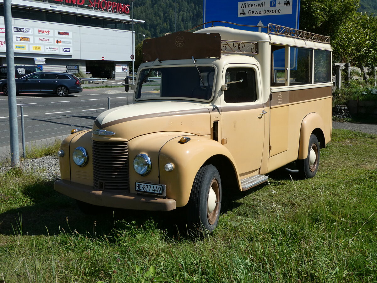 (254'114) - Balmer, Matten - BE 877'449 - Commer (ex M�der, Meiringen) am 21. August 2023 in Wilderswil, Oberland Shopping
