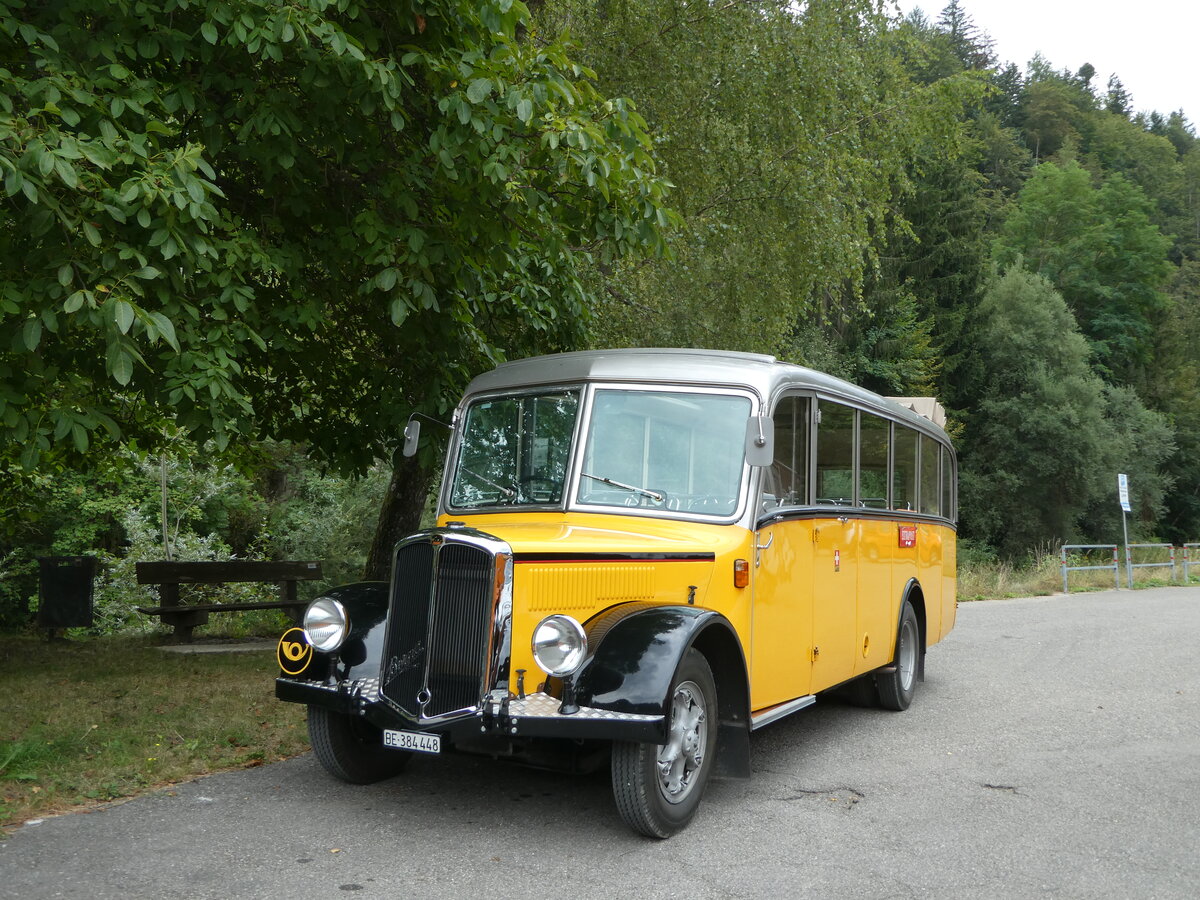 (254'185) - Museum f�r Kommunikation, Bern - BE 384'448 - Berna/Hess (ex P 22'026; ex P 1655) am 25. August 2023 in Wislisau, Wirtschaft