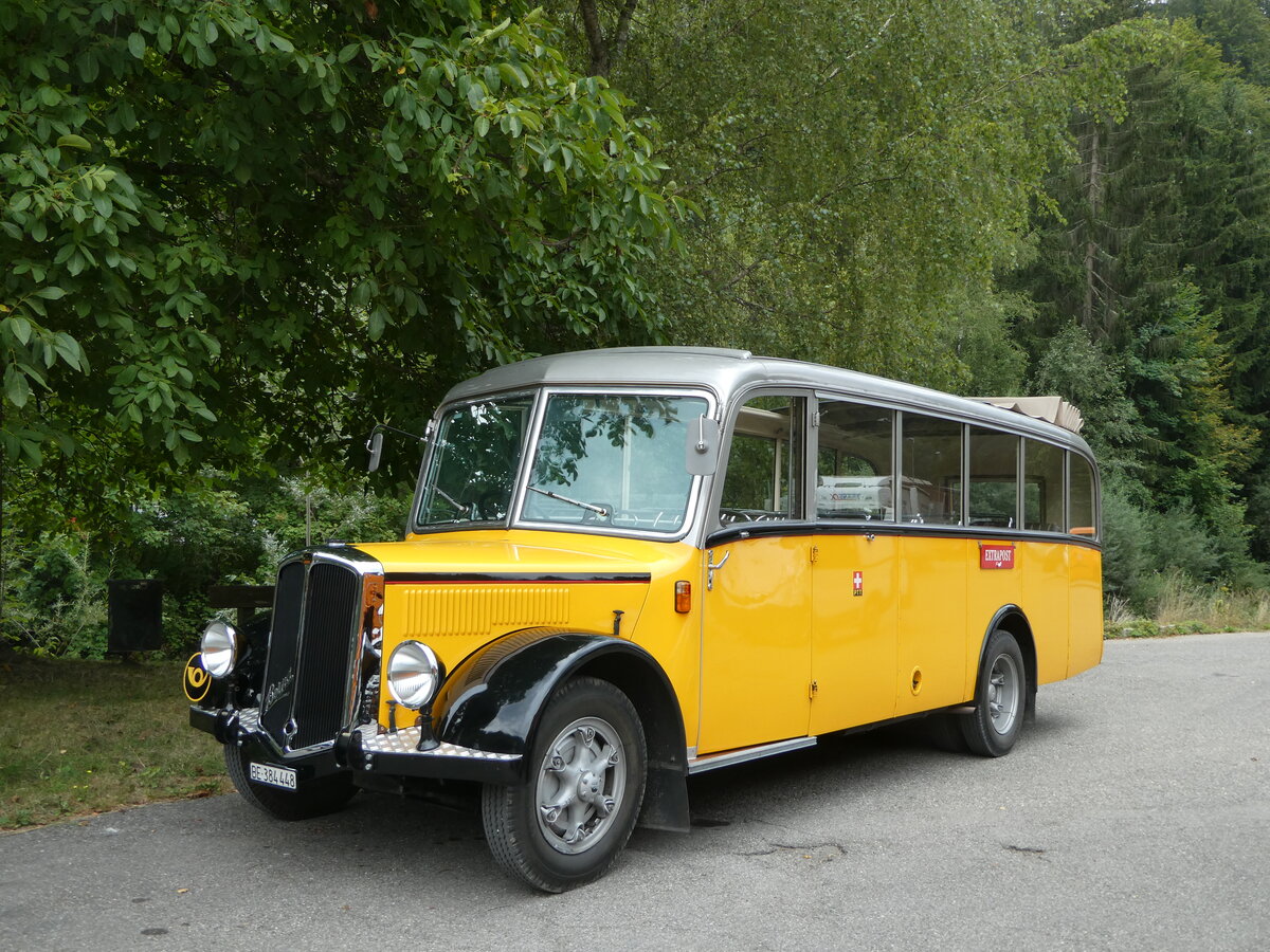 (254'186) - Museum f�r Kommunikation, Bern - BE 384'448 - Berna/Hess (ex P 22'026; ex P 1655) am 25. August 2023 in Wislisau, Wirtschaft