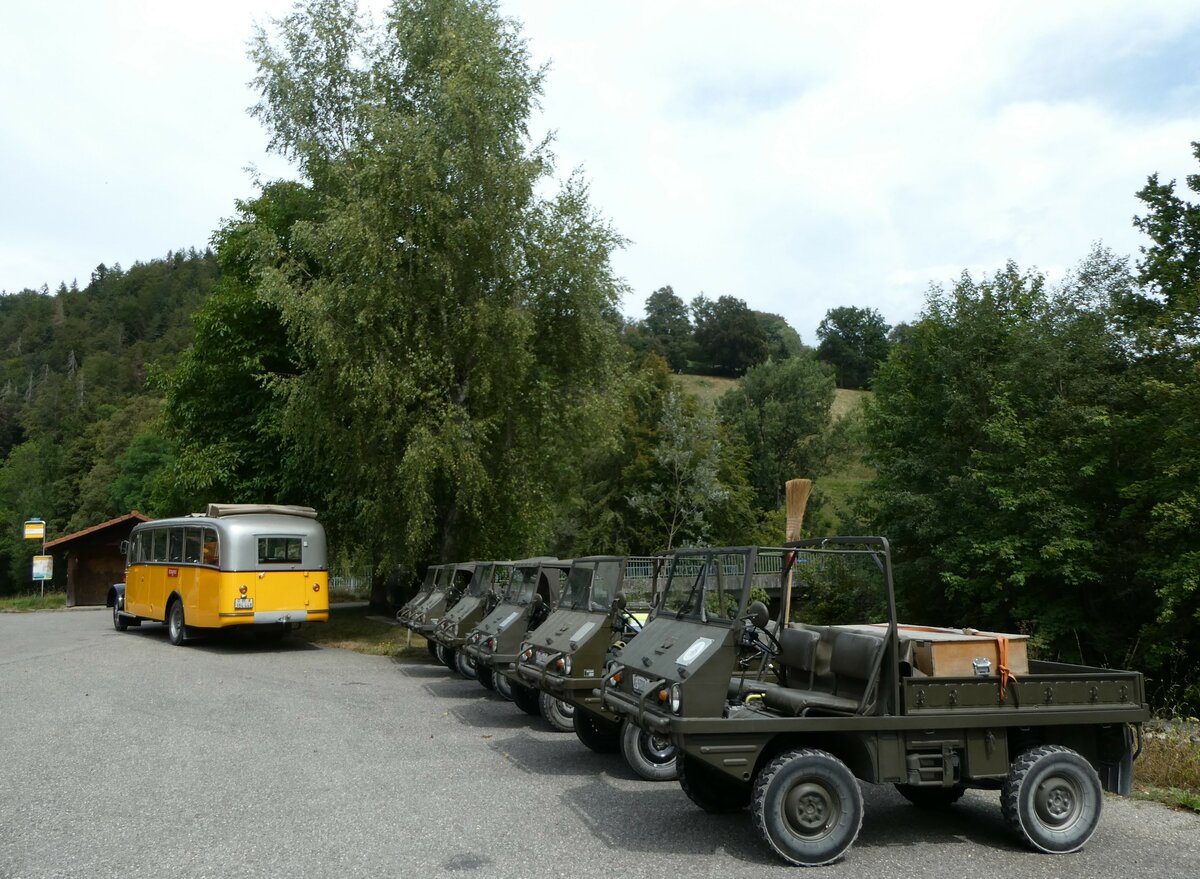 (254'194) - Museum f�r Kommunikation, Bern - BE 384'448 - Berna/Hess (ex P 22'026; ex P 1655) am 25. August 2023 in Wislisau, Wirtschaft