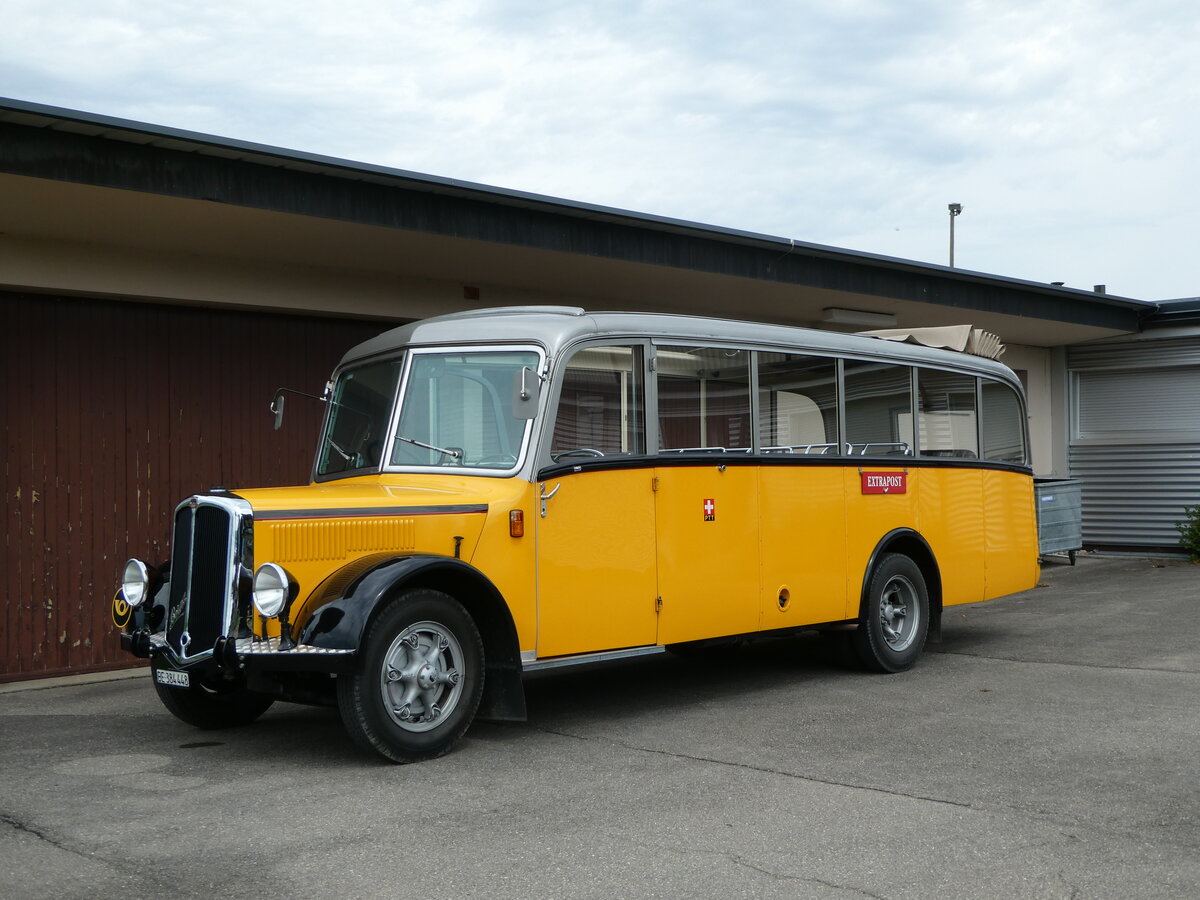 (254'196) - Museum f�r Kommunikation, Bern - BE 384'448 - Berna/Hess (ex P 22'026; ex P 1655) am 25. August 2023 in Mamishaus, Depot MfK