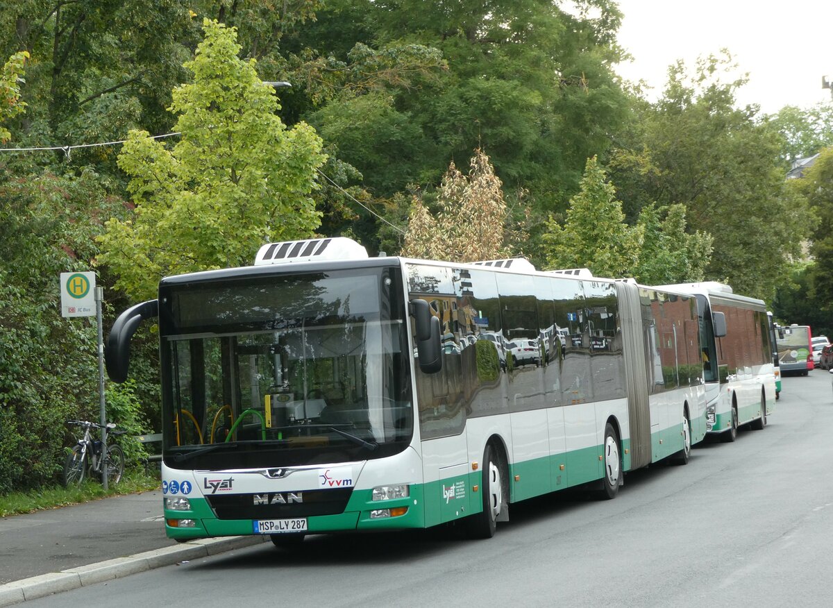 (254'315) - Lyst, Zellingen - Nr. 287/MSP-LY 287 - MAN am 29. August 2023 beim Bahnhof W�rzburg