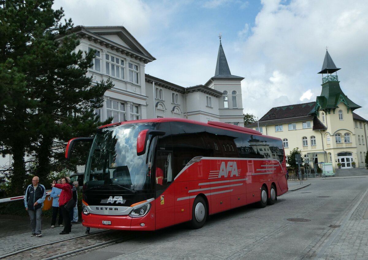 (254'440) - Aus der Schweiz: AFA Adelboden - Nr. 16/BE 21'181 - Setra am 31. August 2023 in Zinnowitz, D�nenstrasse