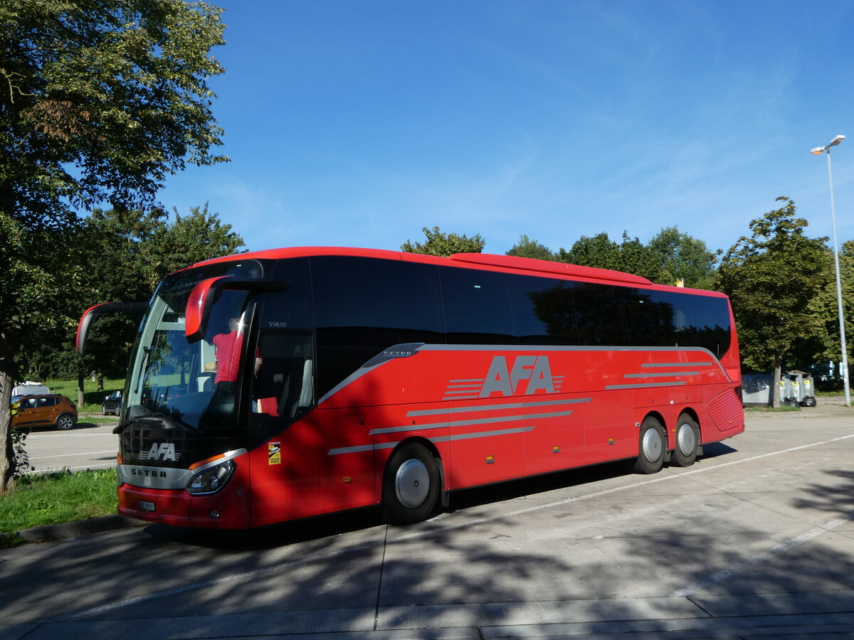 (254'756) - Aus der Schweiz: AFA Adelboden - Nr. 16/BE 21'181 - Setra am 4. September 2023 in Ellwangen, Rastst�tte Ellwanger Berge