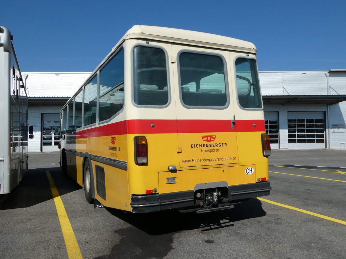 (255'025) - Eichenberger, B�singen - Saurer/R&J (ex Schlapp, Cottens; ex Ruklic, Schaffhausen; ex Heim, Flums PID 2717; ex Frigg, Zernez; ex P 24'279) am 9. September 2023 in Kerzers, Interbus