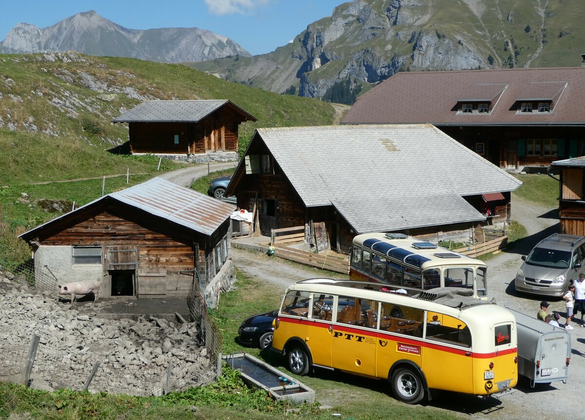 (255'067) - Schmid, Th�rishaus - Nr. 3/BE 26'760 - Saurer/Gangloff (ex Geiger, Adelboden Nr. 3) am 10. September 2023 auf der Bundalp