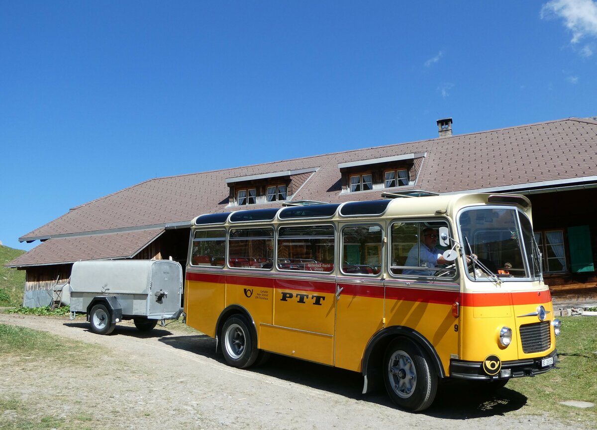 (255'076) - Schmid, Th�rishaus - Nr. 9/BE 26'105 - Saurer/R&J (ex Geiger, Adelboden Nr. 9) am 10. September 2023 auf der Bundalp