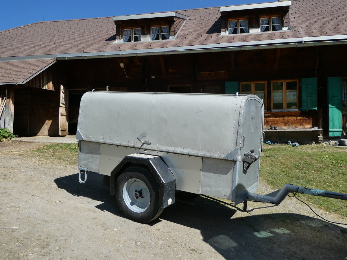 (255'077) - Schmid, Th�rishaus - BE 191'868 - Moser Gep�ckanh�nger (ex P 30'215) am 10. September 2023 auf der Bundalp
