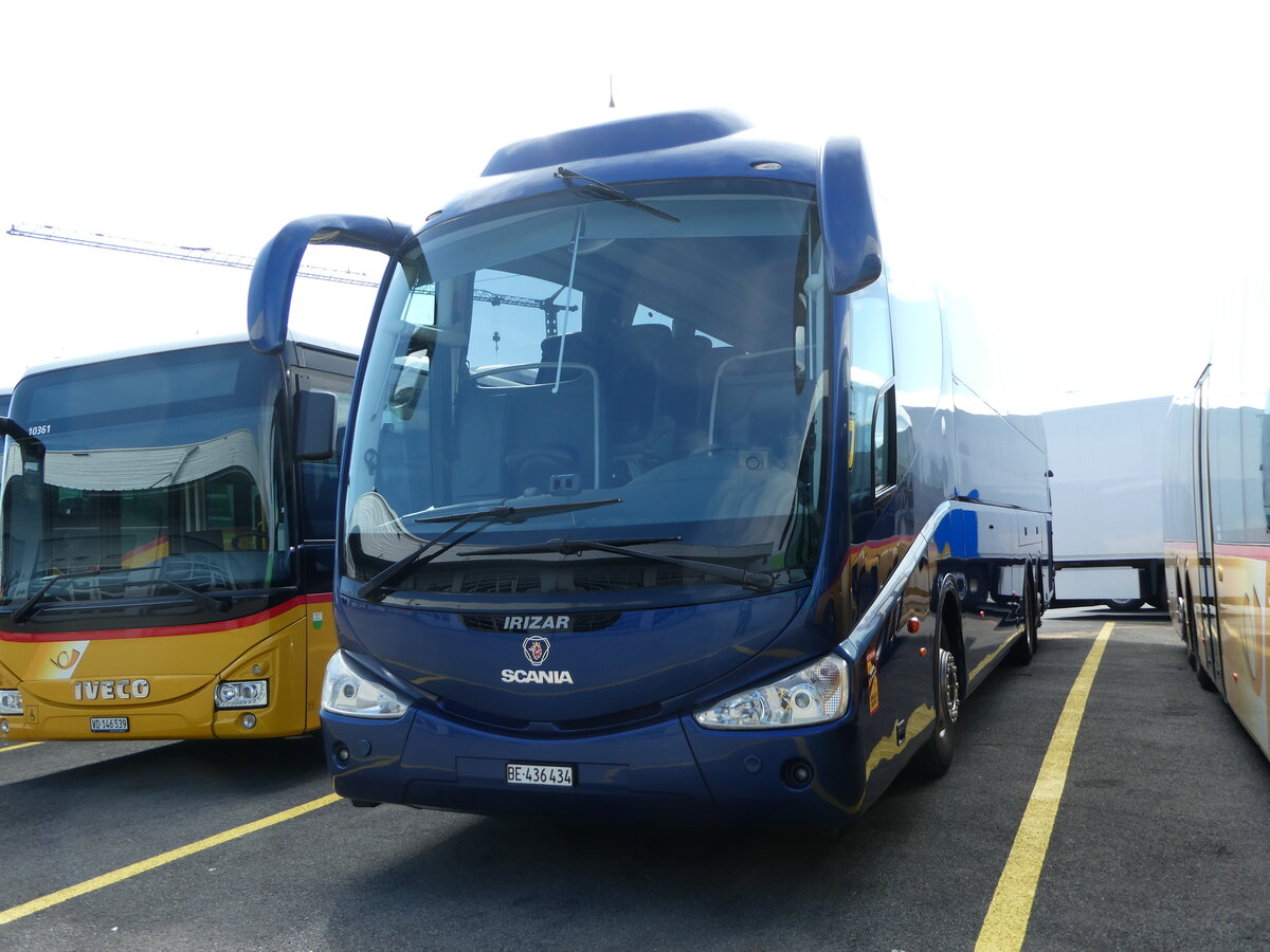 (255'210) - VBS Bern - BE 436'434 - Scania/Irizar am 16. September 2023 in Kerzers, Interbus