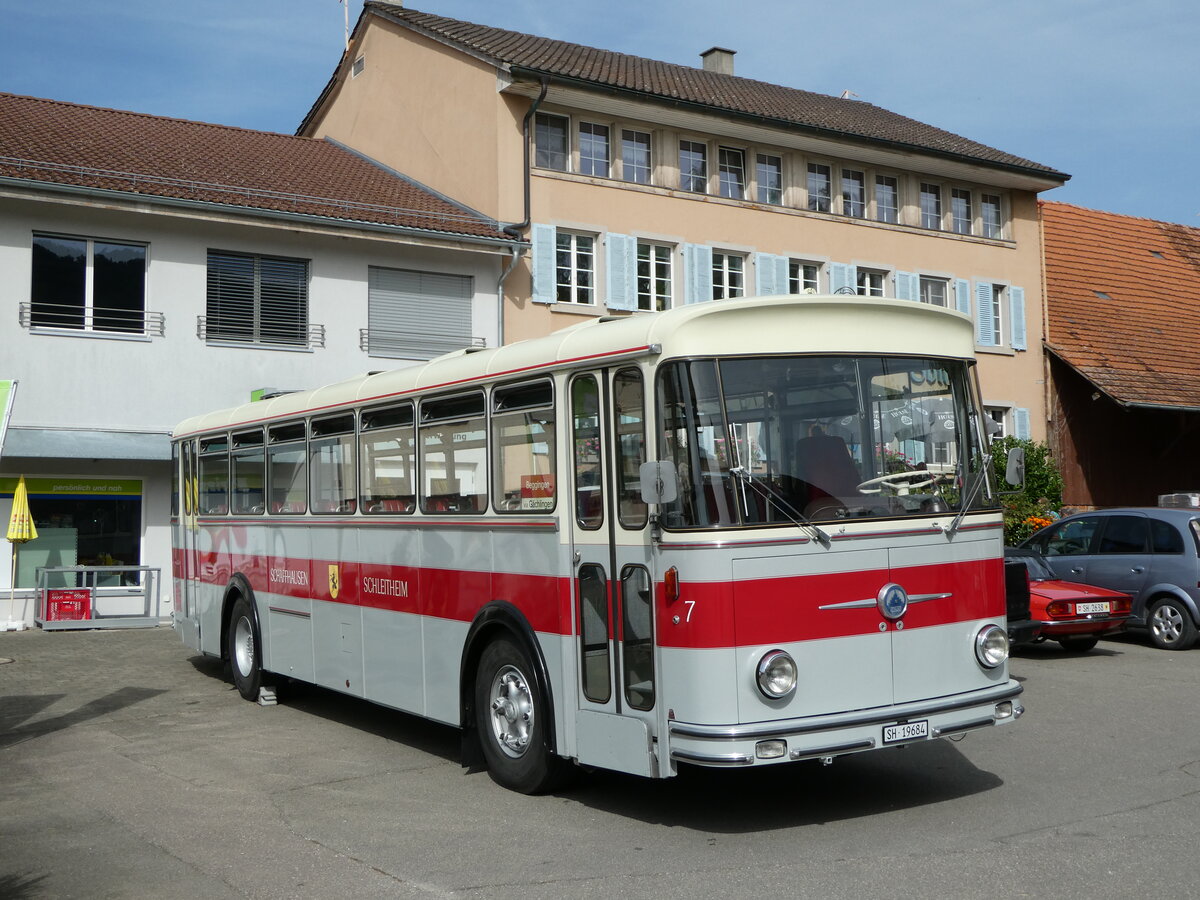 (255'381) - Borer, Neuhausen - Nr. 7/SH 19'684 - Saurer/T�scher (ex Heiniger, B�tzberg; ex ASS Schleitheim Nr. 22; ex ASS Schleitheim Nr. 7) am 17. September 2023 in Beggingen, Dorf