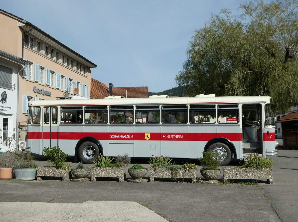 (255'386) - Borer, Neuhausen - Nr. 7/SH 19'684 - Saurer/T�scher (ex Heiniger, B�tzberg; ex ASS Schleitheim Nr. 22; ex ASS Schleitheim Nr. 7) am 17. September 2023 in Beggingen, Dorf