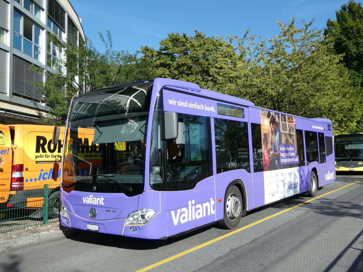 (255'630) - STI Thun - Nr. 412/BE 810'412 - Mercedes am 27. September 2023 bei der Schiffl�ndte Thun