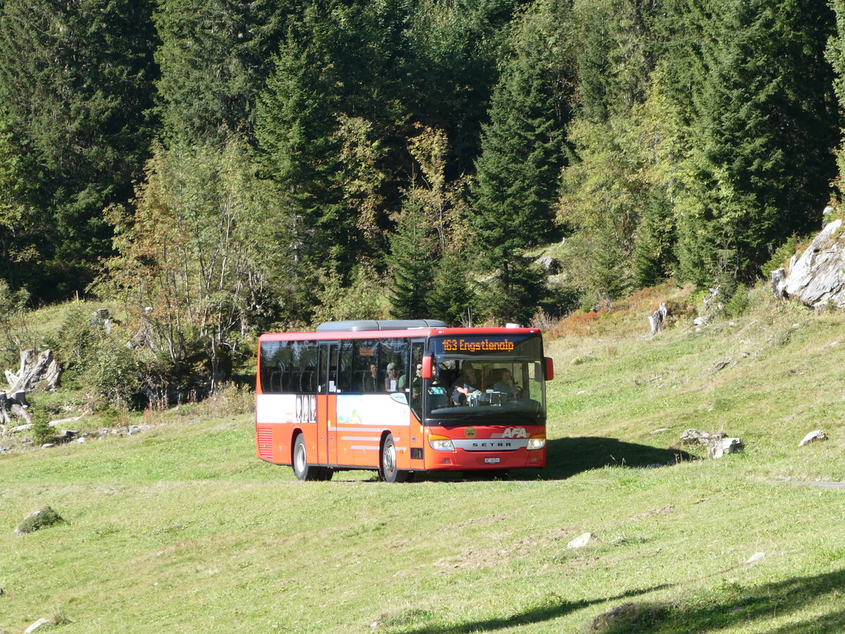 (255'769) - AFA Adelboden - Nr. 24/BE 26'701/PID 10'040 - Setra am 1. Oktober 2023 bei der Engstlenalp (Einsatz: PostAuto f�r Engstlenalp-Bus)