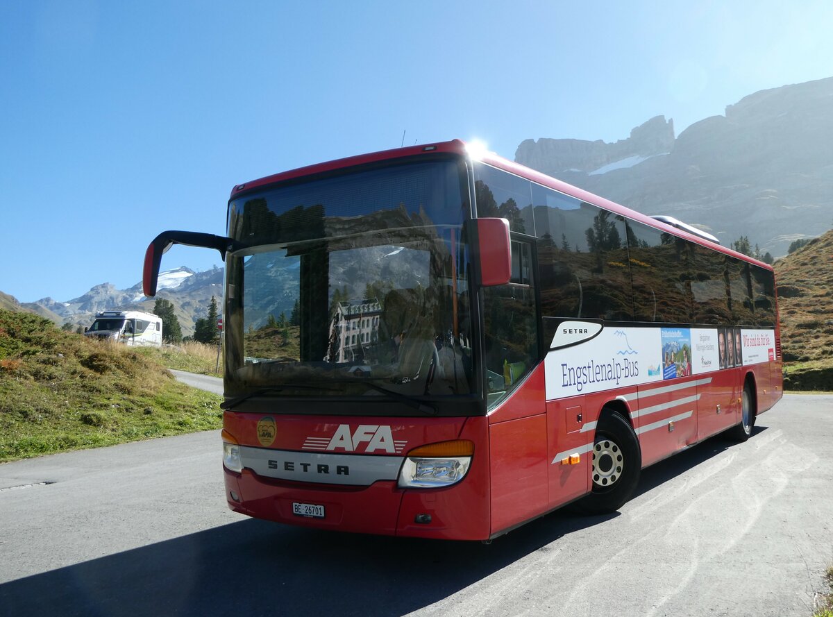 (255'776) - AFA Adelboden - Nr. 24/BE 26'701/PID 10'040 - Setra am 1. Oktober 2023 auf der Engstlenalp (Einsatz: PostAuto f�r Engstlenalp-Bus