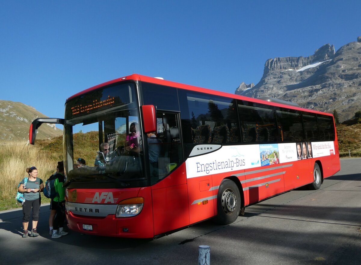 (255'797) - AFA Adelboden - Nr. 24/BE 26'701/PID 10'040 - Setra am 1. Oktober 2023 auf der Engstlenalp (Einsatz: PostAuto f�r Engstlenalp-Bus)