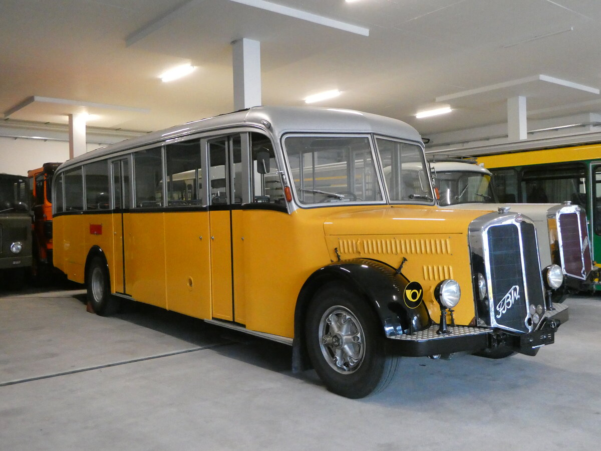 (255'903) - R�llin, Hirzel - FBW/T�scher (ex Egger, Grafenried; ex P 24'586; ex P 1414) am 7. Oktober 2023 in N�fels, FBW-Museum