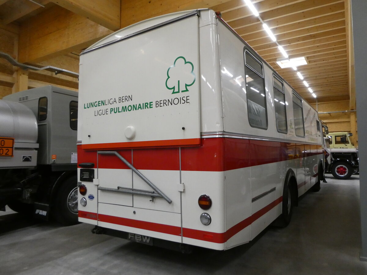 (255'934) - Lungenliga, Bern (R�llin) - FBW/Lauber am 7. Oktober 2023 in N�fels, FBW-Museum