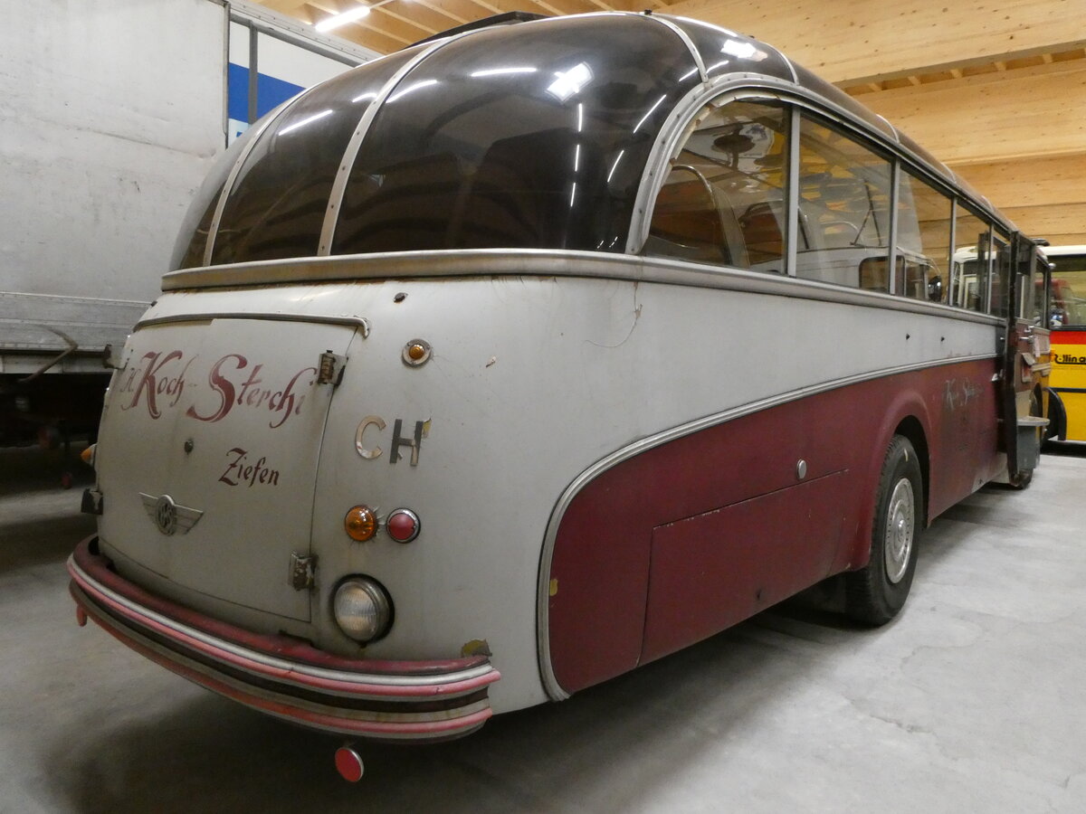 (255'944) - Koch-Sterchi, Ziefen (R�llin) - FBW/FHS am 7. Oktober 2023 in N�fels, FBW-Museum