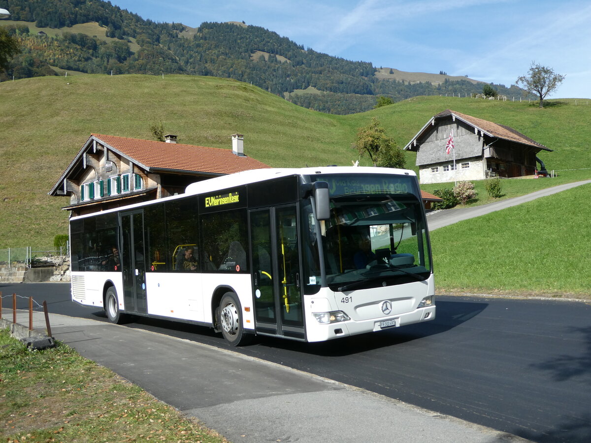 (256'158) - Intertours, Domdidier - Nr. 491/FR 300'491 - Mercedes (ex Steiner, Ortschwaben Nr. 12/PID 4289) am 17. Oktober 2023 bei Lungern