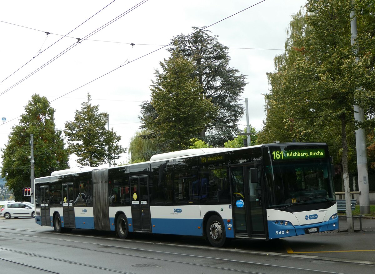 (256'241) - VBZ Z�rich - Nr. 540/ZH 730'540 - Neoplan am 21. Oktober 2023 in Z�rich, B�rkliplatz