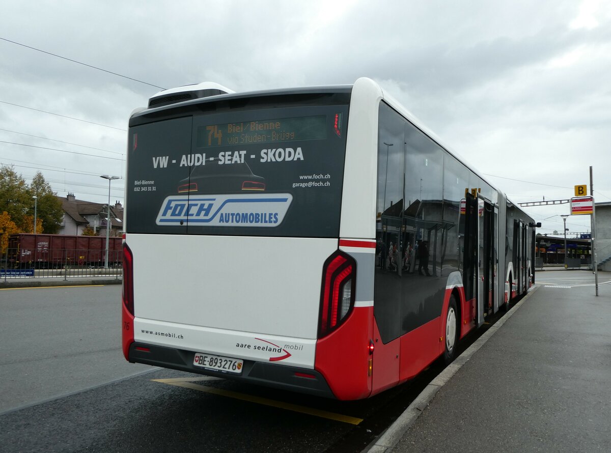 (256'383) - ASm Langenthal - Nr. 76/BE 893'276 - MAN am 26. Oktober 2023 beim Bahnhof Lyss