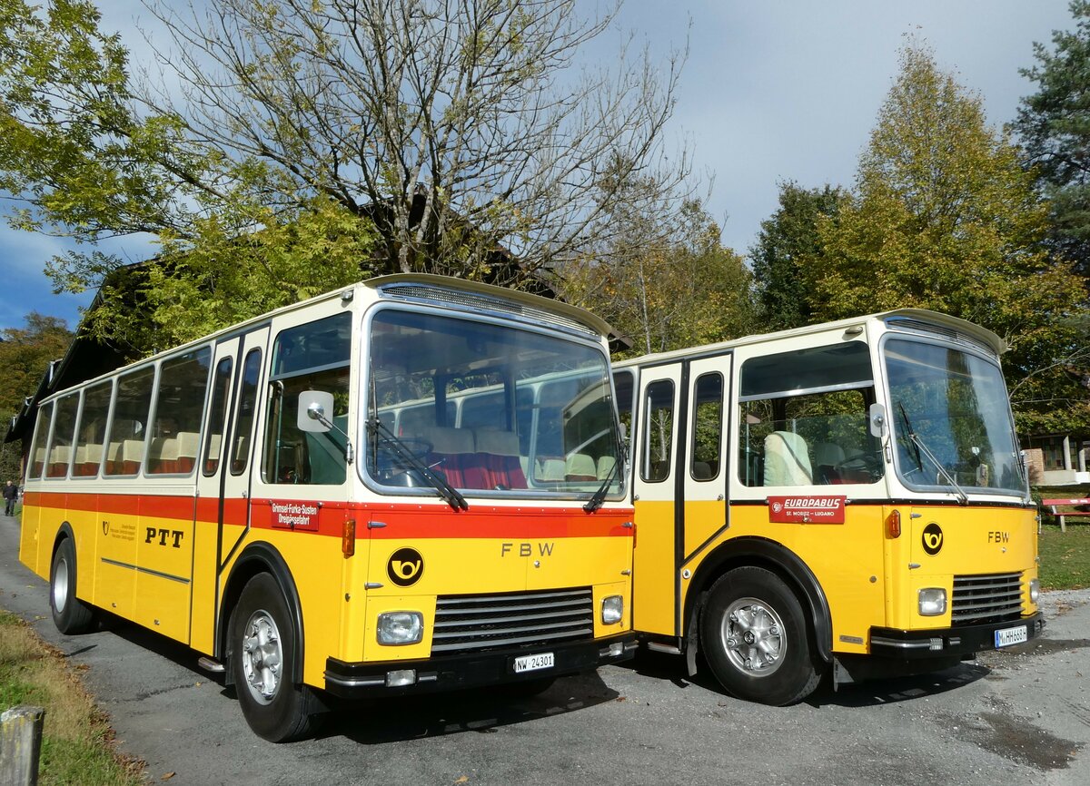(256'489) - Lambach, Gommiswald - NW 24'301 - FBW/Eggli (ex Tanner+Lambach, Reigoldswil; ex Lambach, Rieden; ex Meier, Gr�t; ex AVG Grindelwald Nr. 13; ex P 24'182) am 28. Oktober 2023 in Giswil, Grossteilstrasse